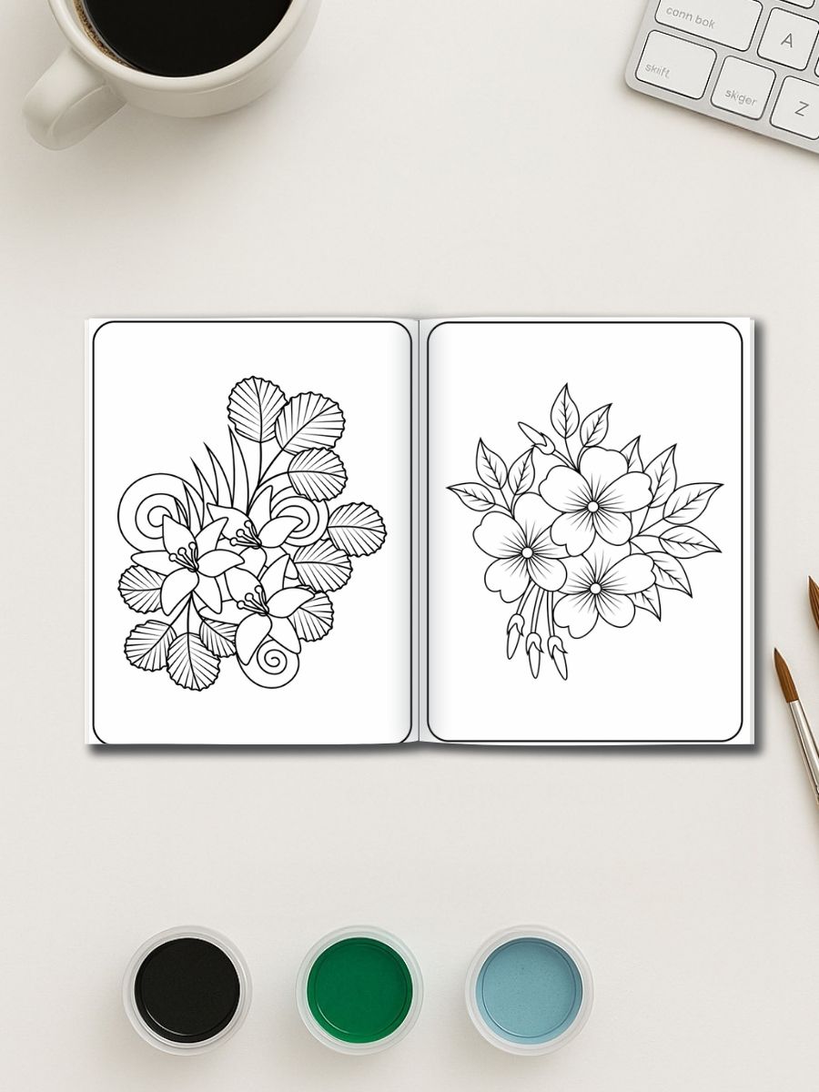 Simply Blooming – 110 Easy Flower Coloring Pages - Image 3