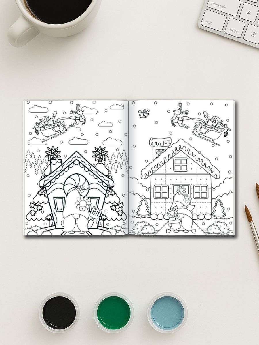 Christmas Magic – 171 Holiday-Themed Coloring Pages - Image 3