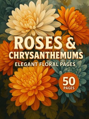 Roses & Chrysanthemums – 50 Elegant Floral Pages