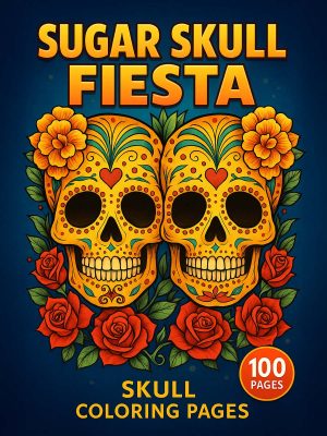 Sugar Skull Fiesta – 100 Coloring Pages
